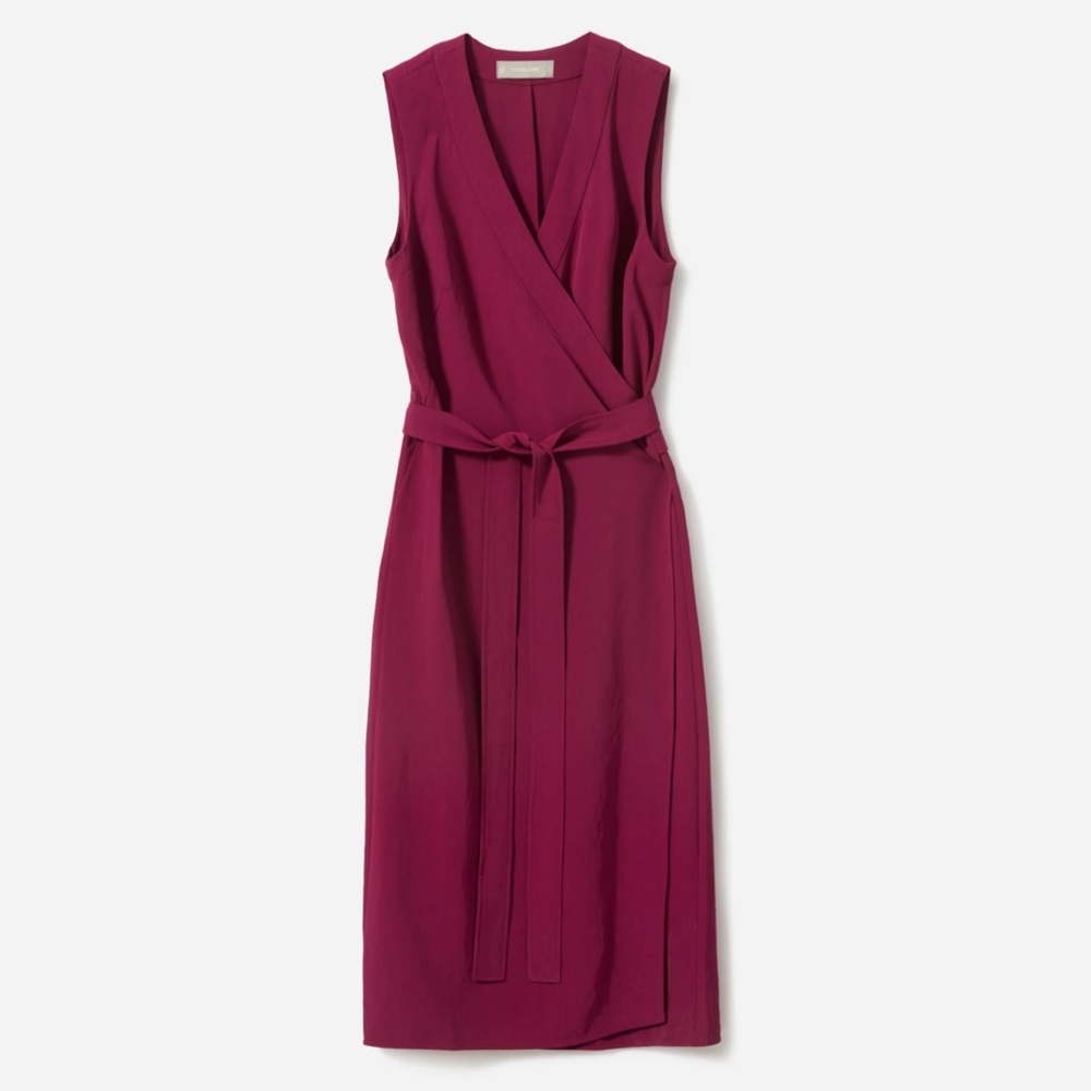 Everlane Japanese Go Weave Sleeveless Wrap Dress